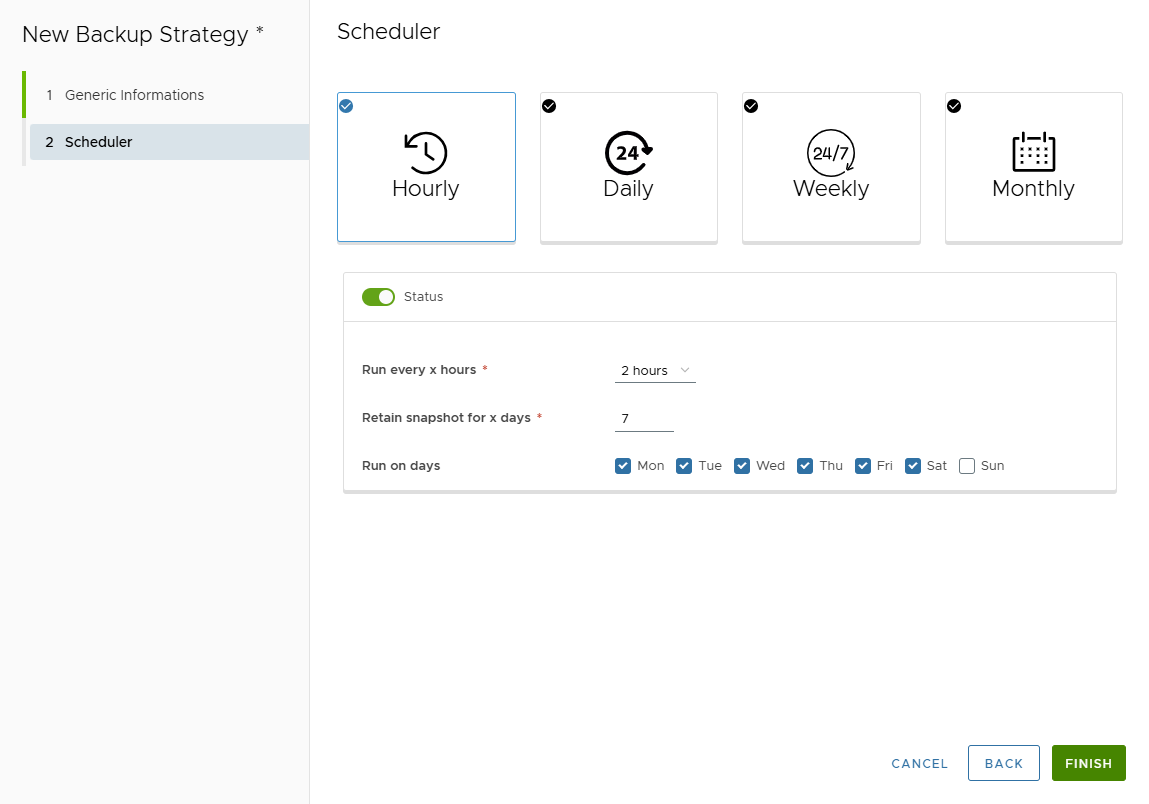 Backup Strategy Hourly
