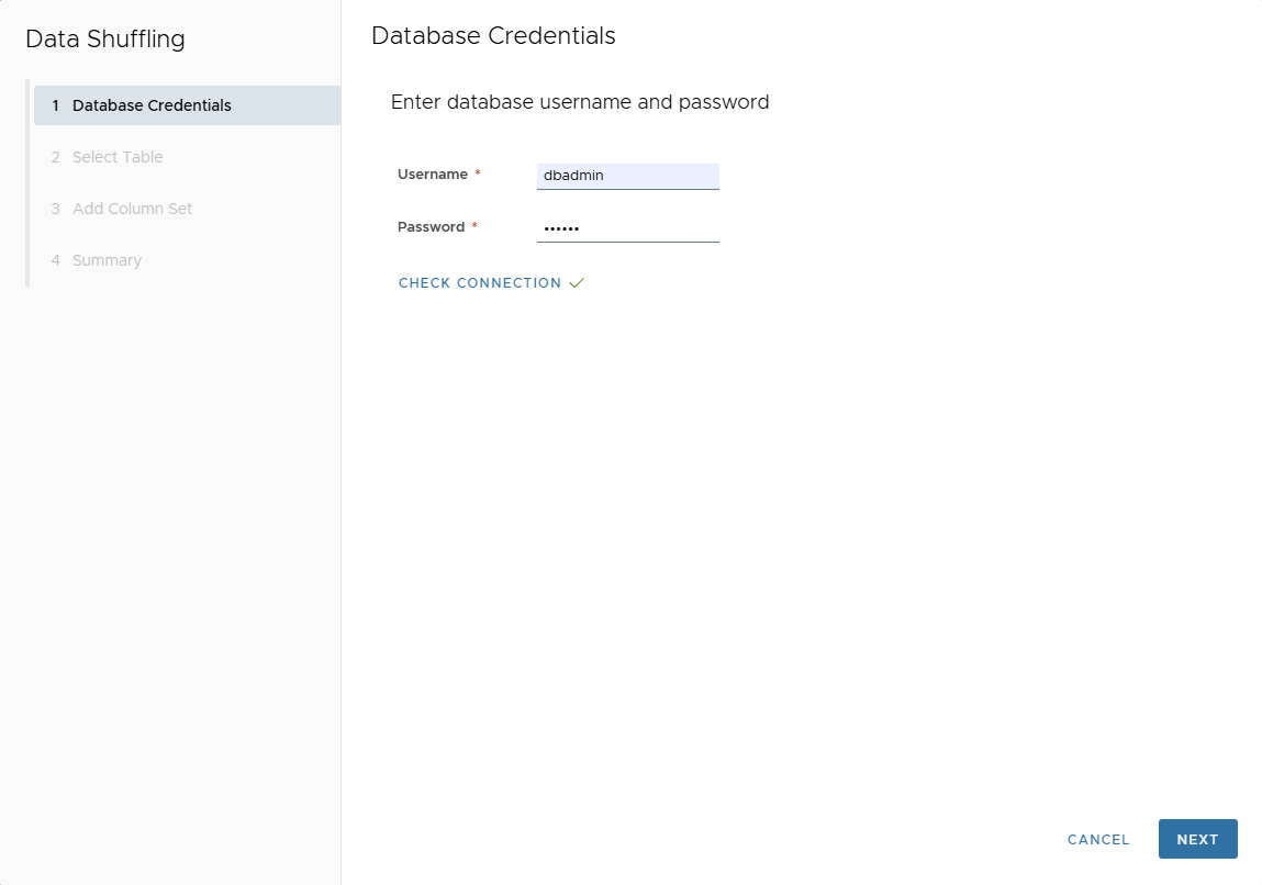 Check shuffle connection