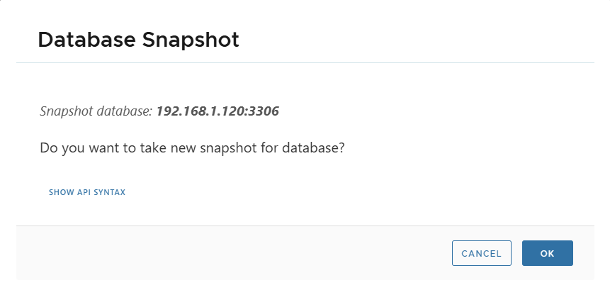 Snapshot confirmation