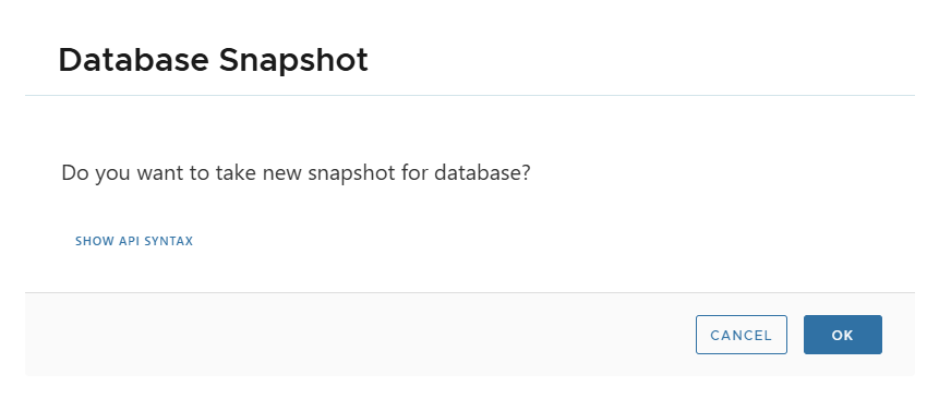 Snapshot confirmation