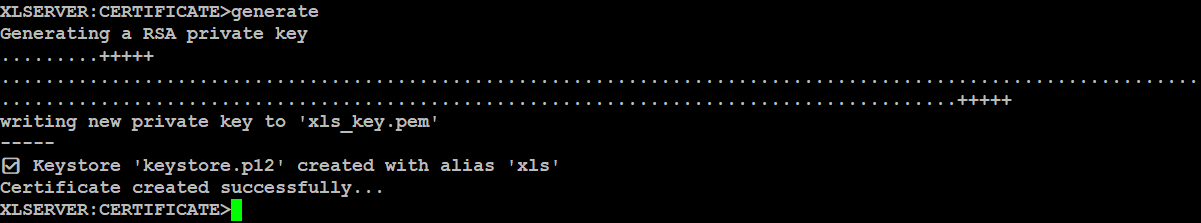 cli-certificate-generate