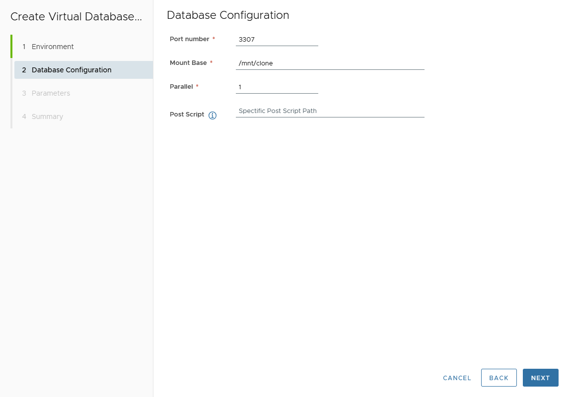 Database Configuration