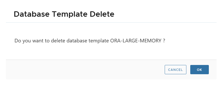 Database Template Delete
