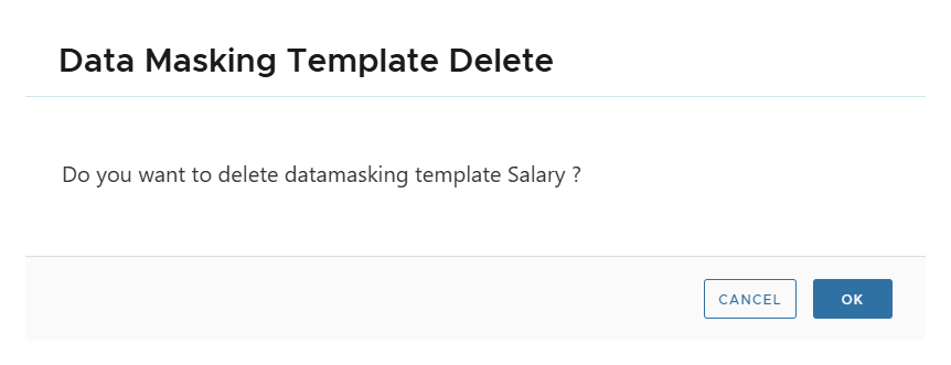 Delete Data Masking Template