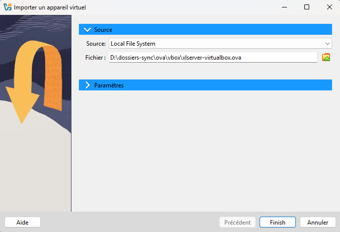 Import Appliance Step